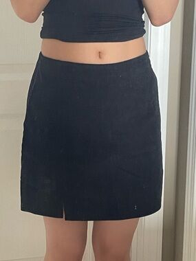 Bluenotes Black Corduroy Mini Skirt